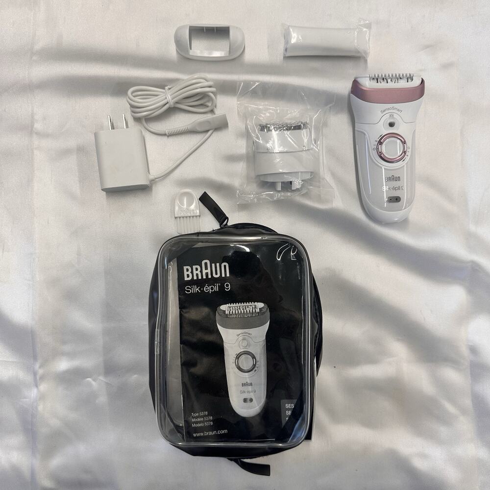 Braun Silk Epil 9 Electric Shaver and Epilator Combo Rechargeable 5378 Works